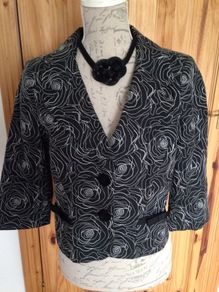 Wallis black & white short jacket, fab on