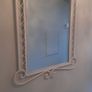White Wrought console table and mirror set Image 4