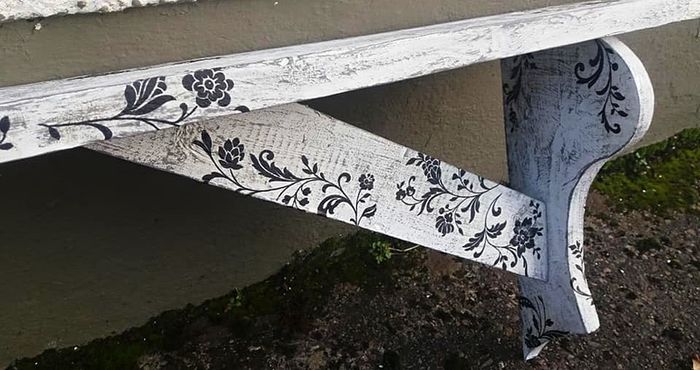 Rustic Floatig Stove Mantel / Shelf
