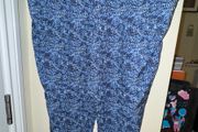 Matalan Papaya Blue with Black and White Pattern Tapered Trousers