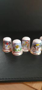 Collection of Bone China Thimbles Months of the Year