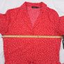 Soaked in Luxury Red White Polka Dot Short Sleeve Wide Leg Jumpsuit Size M Image 10