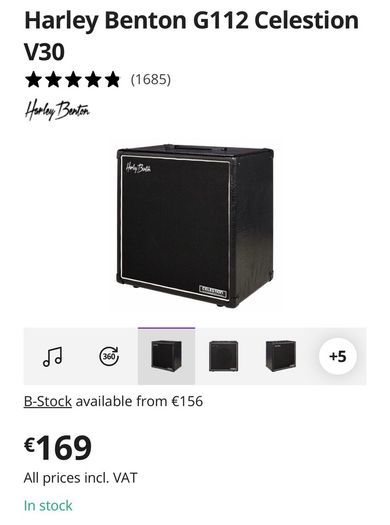 Celestion v 30 1x12 cab