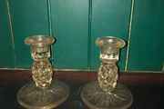 glass candle stick holders