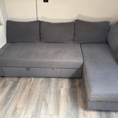 FRIHETEN corner sofa-bed with storage
