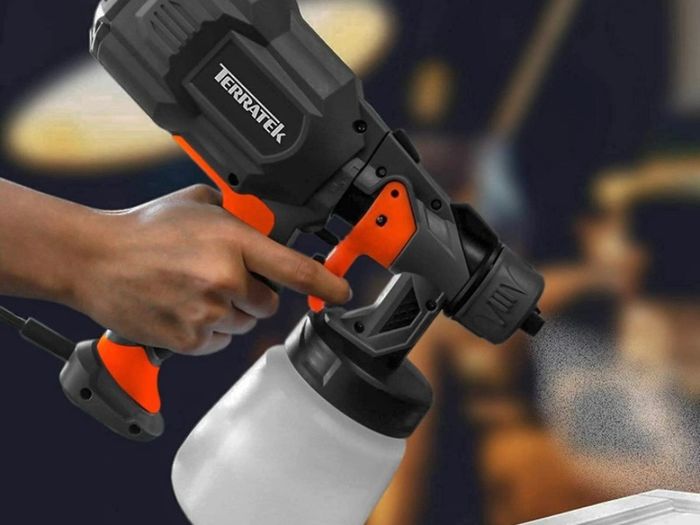 Paint Sprayer, 650W DIY Electric Spray Gun with 3 Spray Patterns, 1 x 800ml Paint Cups, HVLP Hand Held Spray Gun System, Fence Sprayer, Adjustable Valve, Painting, Varnishing, Lacquering (FREE POSTAGE)