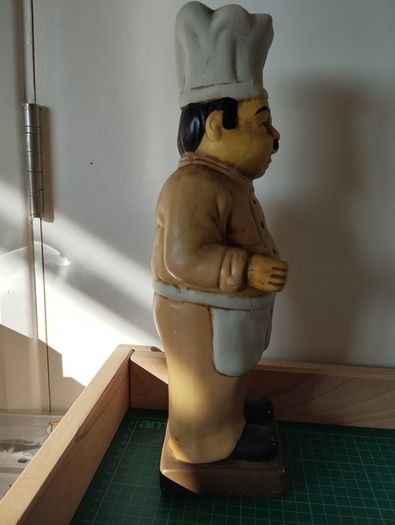 Vintage Chef Statue Solid  Decorative