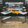 MASSIVE SALE  L Shaped Desk, 130 cm Computer Corner Desk, Gaming Desk with Monitor Stand, Home Office Study Writing Workstation, Space-Saving (FREE SHIPPING) Image 4