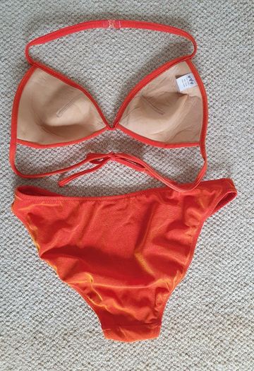 Orange Bikini size 12 top + size 14 bottoms