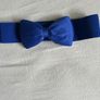 Blue elastic belt with bow Image 2