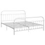 Bed Frame White Metal 180x200 cm Image 3