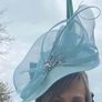 mother of bride dress and headpiece Image 3