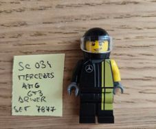 lego sc034 mercedes Amg GT3 driver, set 7877