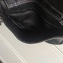Genuine Black Pebbled Leather Multi Compartment Crossbody Bag Image 6