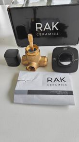 RAK Ceramics Petit Square Diverter Dual outlet Matt Black