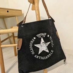 Vintage Canvas Tote Bag Black - BRAND NEW
