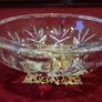 Killarney Crystal Cut Crystal Glass Congratulations On Your Wedding Lidded Jewelry Dish / Bowl With 22 Carat Gold Cover Handle and Footed Base Finishing Made In Ireland Image 9