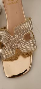 GIVANA bling sliders with perspex heel Sz 40 (Fit 6.5-7UK)
