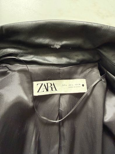 faux leather blazer