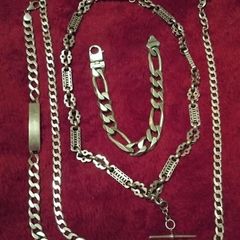 gold chains and bracelets