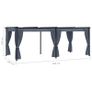 Gazebo with Curtains 3x6 m Anthracite Steel Image 6