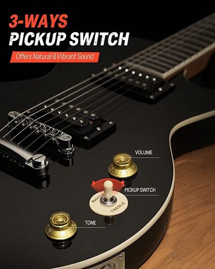 LP Electric Guitar Kit Full Size Guitar Starter Set 39 Inch Solid Body with Bag, Strap, Cable (FREE SHIPPING)