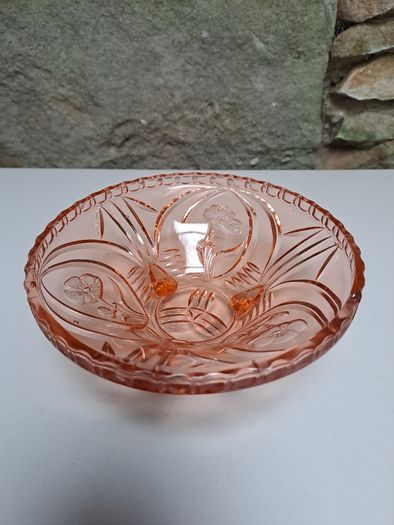Vintage pink glass bowl