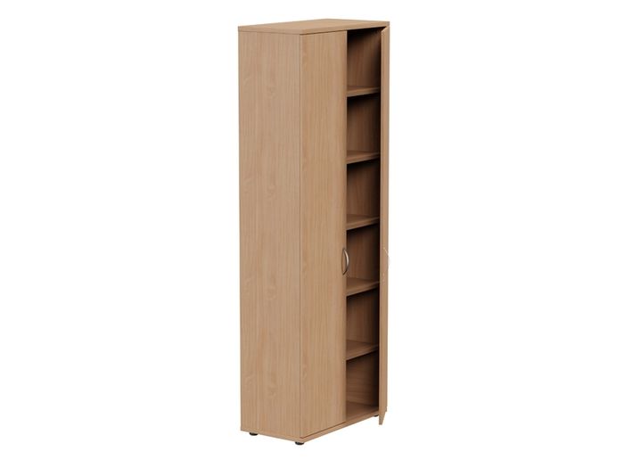 Lockable Bookcase H2210mm - 6 Levels - Beech