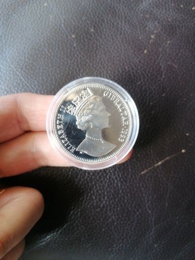 1993 Gibraltar Silver Proof 21 ECUS Coin