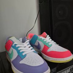nike trainers easter candy dunk low multicoloured size 9