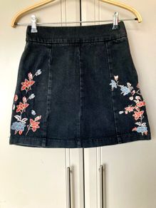 Topshop denim mini skirt