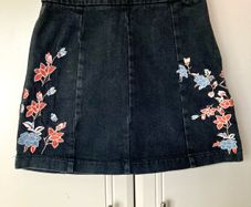 Topshop denim mini skirt