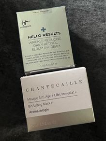 It Cosmetics Hello Results Wrinkle-reducing Daily Retinol Cream And Chantecaille Bio Lifting Mask+ Both Brand New