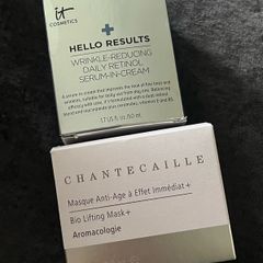It Cosmetics Hello Results Wrinkle-reducing Daily Retinol Cream And Chantecaille Bio Lifting Mask+ Both Brand New