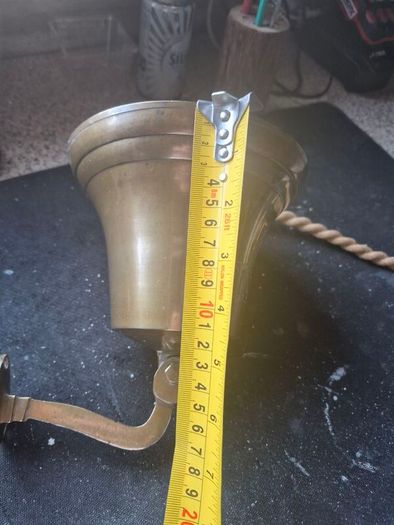 Antique Brass Hanging Wall Titanic Bell 1912  Hanging Nautical Wall Decor