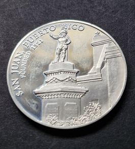 1971 Sterling Silver San Juan, Puerto Rico Medal (25 Grams)