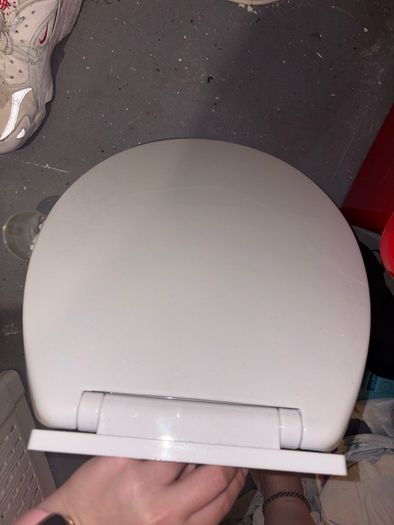 white toilet seat