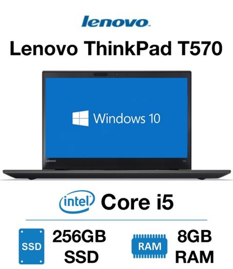 Lenovo ThinkPad T570 (i5 Dual, 8GB, 256GB) (Touchscreen)