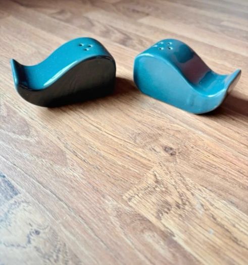 Primark Home Black Ceramic "Mustache" Salt & Pepper Shakers