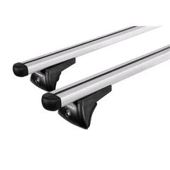 Nordrive Helio Silver Aluminium Aero Roof Bars For Audi A6 Avant 2011 Onwards, With Solid Roof Rails