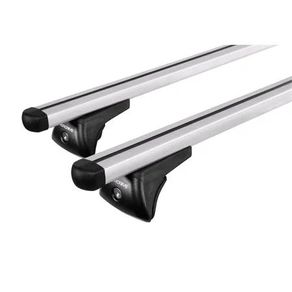 Nordrive Helio Silver Aluminium Aero Roof Bars For Audi A6 Avant 2011 Onwards, With Solid Roof Rails