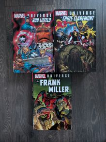 Lot of 3 Marvel Universe Omnibus Hardcovers Miller Claremont Byrne Liefeld