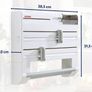 Parat Plus Kitchen Roll Holder, Wall Mounted Roll Holder for Film, Foil and Paper, Kitchen Roll Dispenser and Cutter, White, 38cm x 31.5cm x 7 cm; Image 2