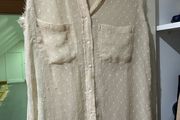 Mango sheer sleeveless top