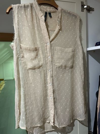 Mango sheer sleeveless top