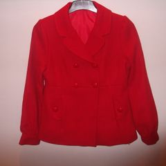 Girl's coat. Chest size 33/34ins (Age 12-13 yrs).Red.Perfect condition.