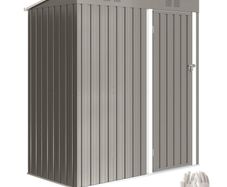 Metal Garden Shed 2 Vents Sloped UV Resistant Roof 163x90x179cm