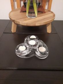Crystal tea light candle holder