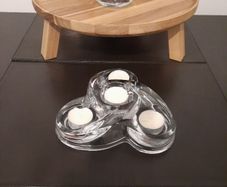 Crystal tea light candle holder