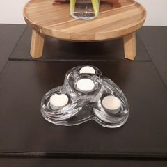 Crystal tea light candle holder